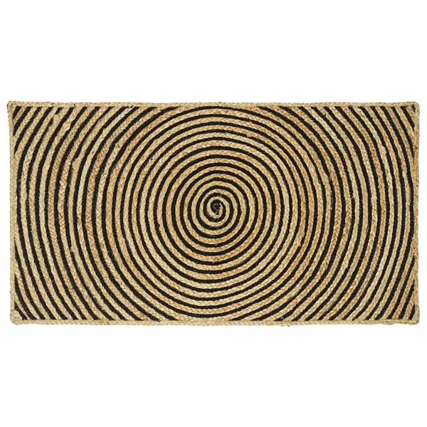 vidaXL Rug Natural and Black 60 x 110 cm Jute