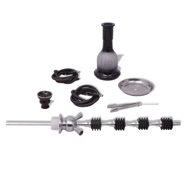 vidaXL Water Pipe/Hookah/Shisha with 2 Hoses Black XXL 83 cm