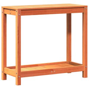 vidaXL Potting Table with Shelf Wax Brown 82.5x35x75cm Solid Wood Pine