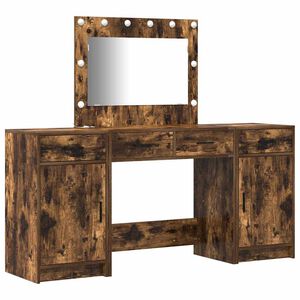 vidaXL Dressing Table 3 pcs Brown 78.5 x 41 x 135 cm Engineered Wood