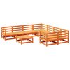 vidaXL Garden Sofa Set | Wax Brown | Solid Pine Wood | Large | Modular