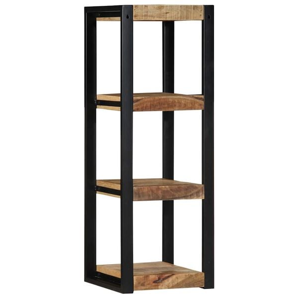vidaXL Wall Shelf 35x35x100 cm Solid Rough Wood Mango