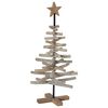 vidaXL Christmas Tree with Stand Brown 90 cm Solid teak wood