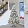 vidaXL Artificial Christmas Tree Green and White 240 cm PVC and Metal