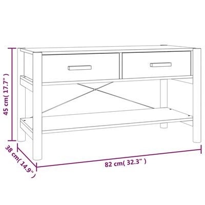 vidaXL TV Cabinet Black 82x38x45 cm Engineered Wood
