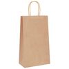 vidaXL Paper Bags 250 pcs with Handles Brown 21x11x36 cm