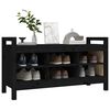 vidaXL Hall Bench Black 110x40x60 cm Solid Wood Pine