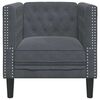 vidaXL Chesterfield Sofa Chair Dark grey 71 x 74.5 x 70.5 cm Velvet