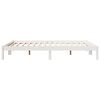 vidaXL Extra Long Bed Frame without Mattress White 140x210 cm Solid Wood Pine