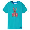 vidaXL Kids' T-shirt with Short Sleeves Dark Mint 128