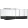 vidaXL Aviary with Extension Silver 518x307x212 cm Steel
