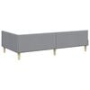 vidaXL Corner Bed Frame with Headboard Light Grey 90 x 190 cm Fabric