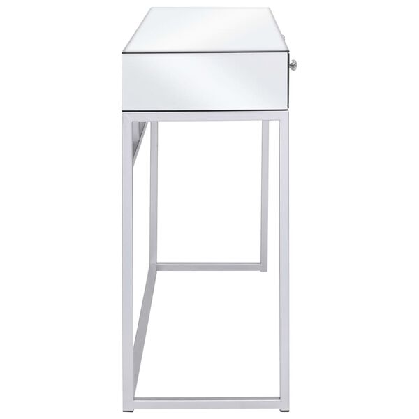 vidaXL Mirrored Console Table Steel and Glass 107x33x77 cm