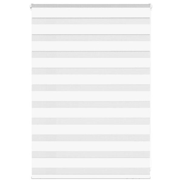 vidaXL Zebra Blind White 115x100 cm Fabric Width 110.9 cm Polyester