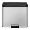 EKO Pedal Bin Essential 2x15 L Matte Silver
