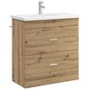vidaXL Bathroom Furniture Set Artisan Oak 81 x 40 x 84.5 cm