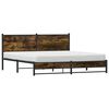vidaXL Metal Bed Frame without Mattress Smoked Oak 183x213 cm