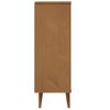 vidaXL Shoe Cabinet MOLDE Brown 59.5x35x103 cm Solid Wood Pine