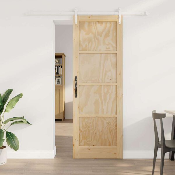 vidaXL Sliding Door ORKDAL Brown 73.5 x 211 cm Solid Pine Wood