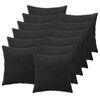 vidaXL Cushion Cover 12 pcs HEERLEN Black 40 x 40 cm Velvet