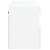 vidaXL TV Wall Cabinet with LED Lights White 60x30x40 cm