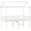 vidaXL High Sleeper Bed without Mattress White 80x200 cm Solid Wood Pine