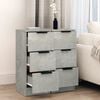 vidaXL Sideboards 2 pcs Concrete Grey 30x30x70 cm Engineered Wood