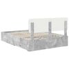 vidaXL Bed Frame Concrete Grey 140 x 200 cm Engineered Wood