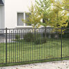 vidaXL Spike Fence Black 200 x 150 cm Powder-Coated Steel