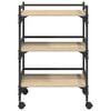 vidaXL Kitchen Trolley Sonoma Oak 50 x 35 x 75.5 cm Engineered Wood