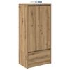 vidaXL Cabinet with Drawer Artisan Oak 55.5x34x119.5 cm Engineered Wood