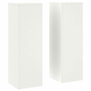 vidaXL Plant Stand 2 pcs White 24 x 24 x 75 cm Steel