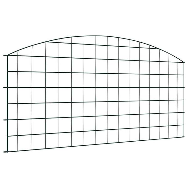 vidaXL Pond Fence Set 5 pcs Green 100 x 50 cm Steel