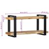 vidaXL Wall Shelf 90x33x45 cm Solid Rough Wood Mango
