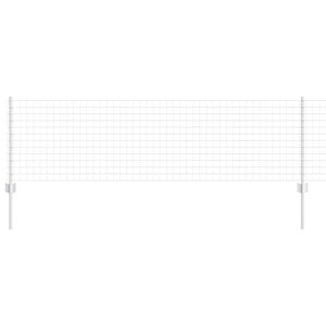 vidaXL Euro Fence with Post 10 x 0.6 m Galvanised Steel Silver Mesh