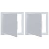 vidaXL Access Panels 2 pcs White 15 x 15 cm ABS Plastic