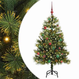 vidaXL Artificial Hinged Christmas Tree with Cones Green 150 cm