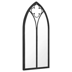 vidaXL Garden Mirror Black 100x45 cm Iron for Outdoor Use