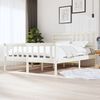 vidaXL Bed Frame without Mattress White Solid Wood 160x200 cm (810093+814155)