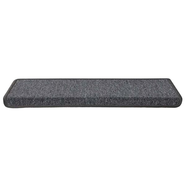 vidaXL Stair Mats 30 pcs 65x21x4 cm Dark Grey Rectangular Edge