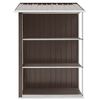 vidaXL Garden Shed with Rack Brown 205x130x183 cm Iron