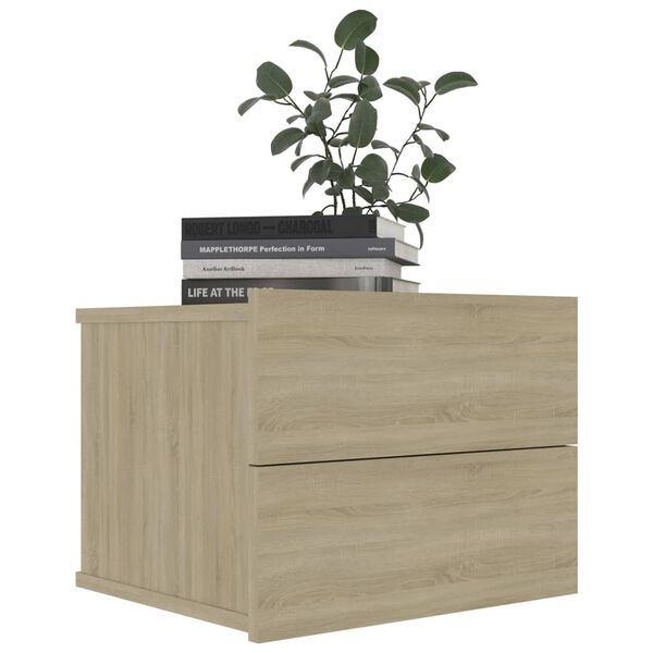vidaXL Bedside Cabinets 2 pcs Sonoma Oak 40x30x30 cm Engineered Wood