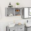 vidaXL Bathroom Wall Cabinet Grey Sonoma 80x25x40 cm Engineered Wood