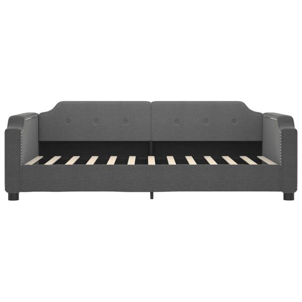 vidaXL Day Bed without Mattress Dark Grey 90x190 cm Single Fabric