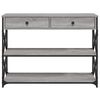 vidaXL Console Table Grey Sonoma 100x28x75 cm Engineered Wood