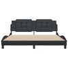 vidaXL Bed Frame without Mattress "Zadar" Black 180x200 cm Super King Faux Leather