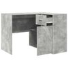 vidaXL Corner Desk with Drawer Concrete Grey 102 x 88 x 75 cm