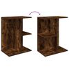 vidaXL Bedside Table Smoked Oak 46.5x29x61 cm Engineered Wood