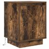 vidaXL Bedside Cabinet with LED Lights&nbsp;Smoked Oak 38x34x50 cm