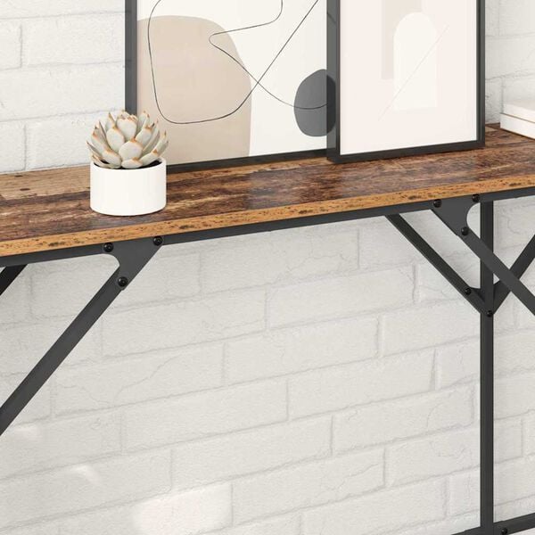 vidaXL Console Table Old Wood 180 x 30 x 75 cm Engineered Wood